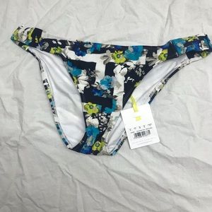 Cleo size L swim bottoms with floral pattern.